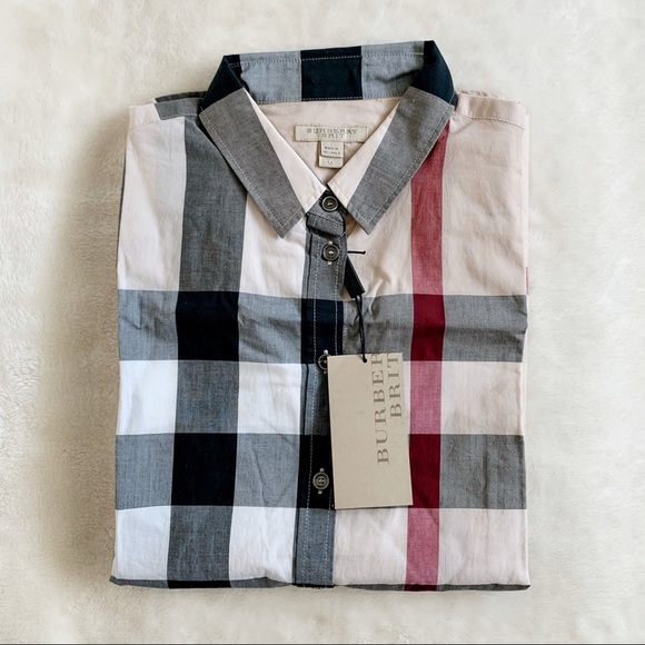 NWT Authentic Burberry Giant Check Shirt - Picture 6 of 6